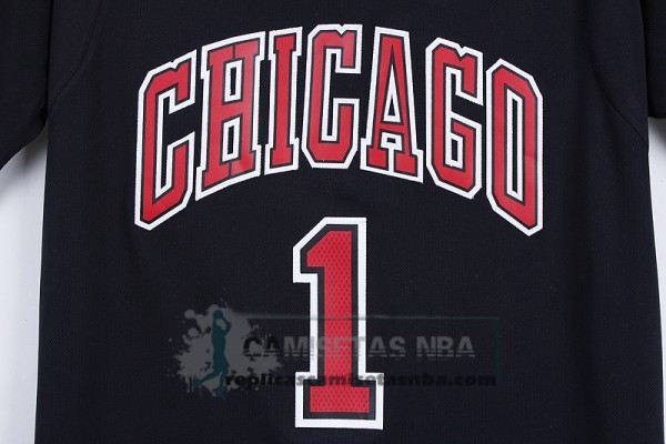 Camiseta Manga Corta Bulls Rose Negro